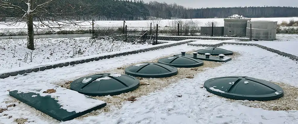 čistiareň odpadových vôd AT125 ovál s integrovanou čerpacou stanicou