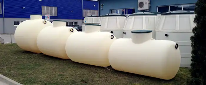 Utilización de los tanques de plástico subterráneos horizontales Aquatec VFL