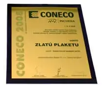Placa de Oro por nuestra planta de tratamiento de aguas residuales en la feria CONECO 2008, y también en el año 2016