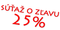 zľava na ČOV vo výške 25% - po vyžrebovaní